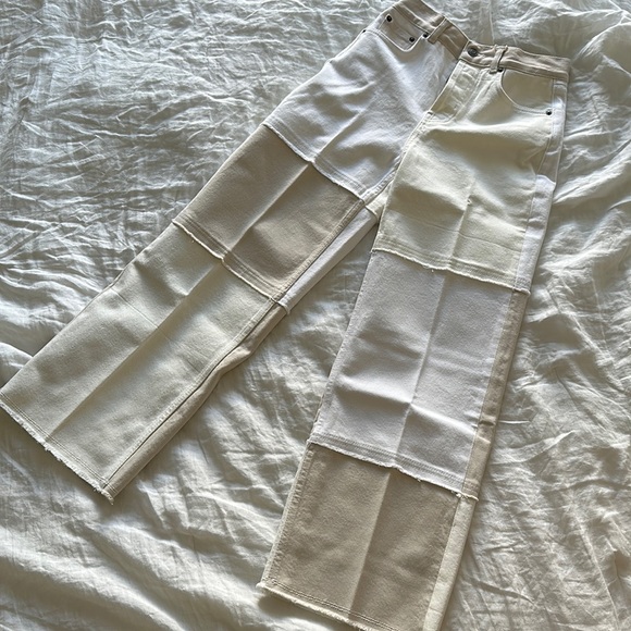 Rails Getty Crop Jeans in Ecru Patchwork (Sold Out Everywhere) - Picture 1 of 4